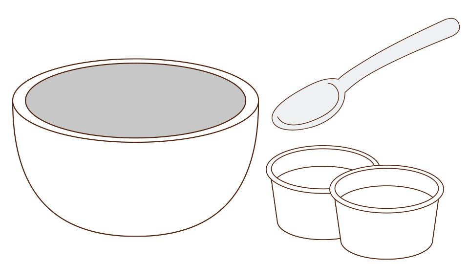 blender, spoon and tasting cups
